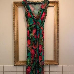 Attention floral beach 🏖 summer maxi dress L